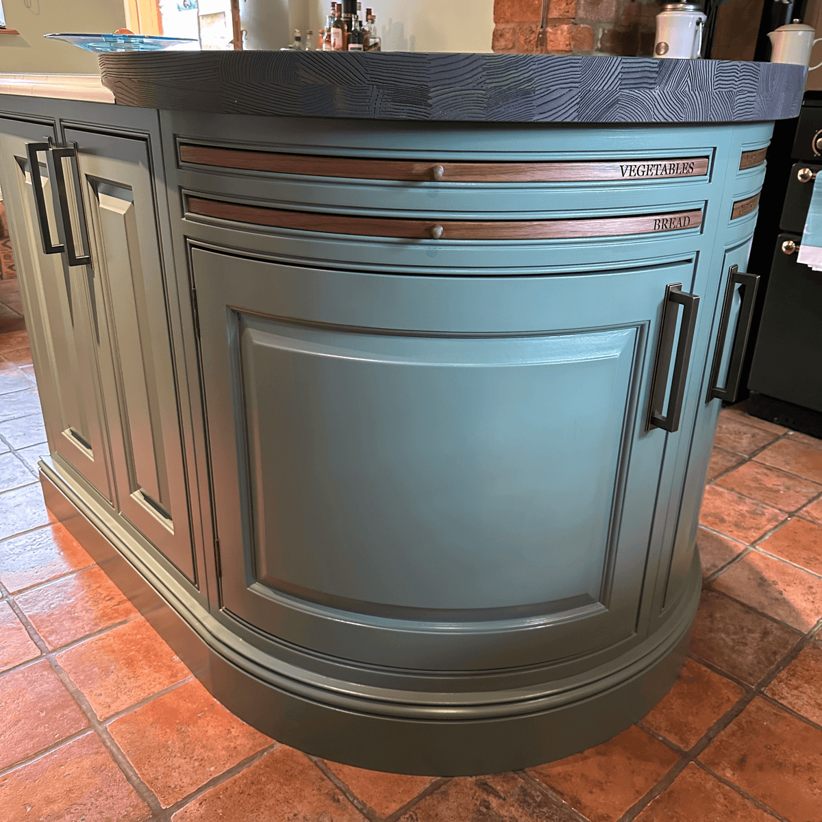 Kitchen Island Benjamin Moore Scuff-X Cushing Green