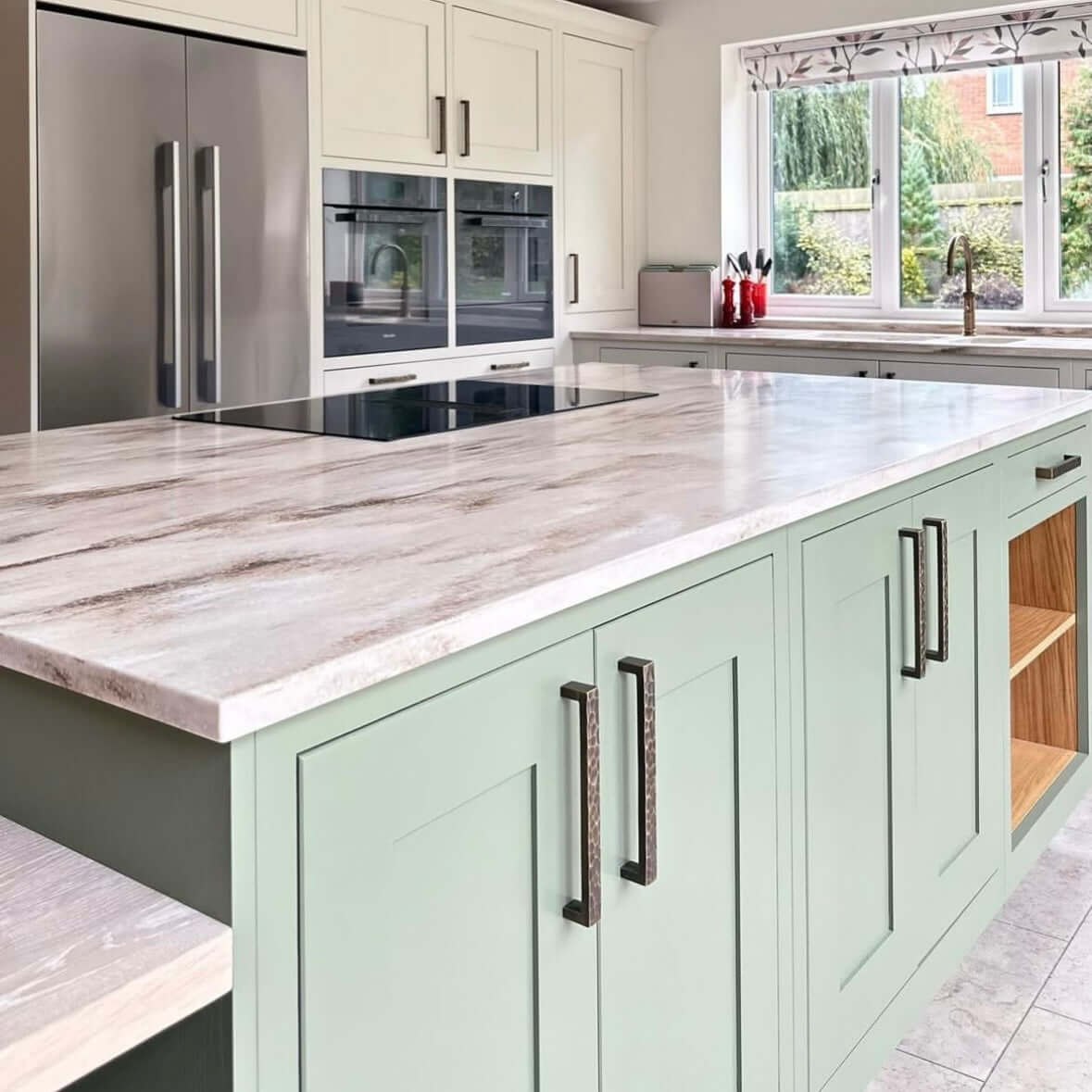 Kitchen Cabinets Little Green Portland Stone Sage Green